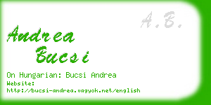 andrea bucsi business card